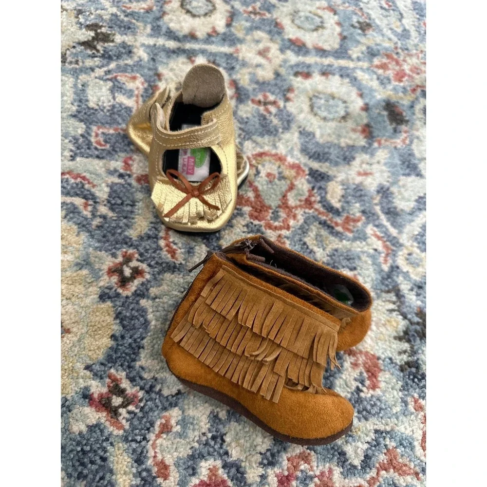 Gracious May Girls 6-12m Soft Shoe Bundle Made In USA GUC